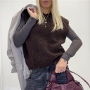 gilet con scollo tondo teddy